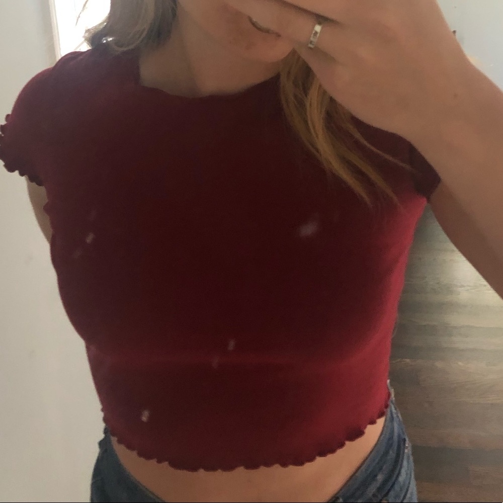 brandy melville red t-shirt